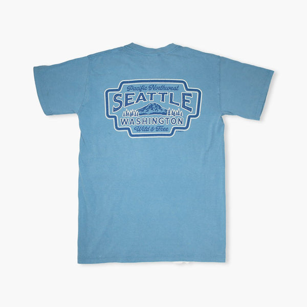 Seattle Rainier Brand Logo Ice Blue T-Shirt