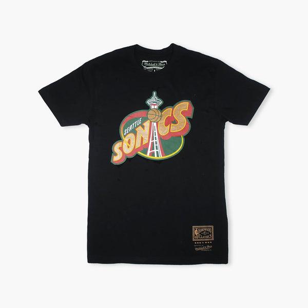 Seattle SuperSonics Black Space Needle Logo Premium T-Shirt