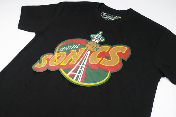 Seattle SuperSonics Black Space Needle Logo Premium T-Shirt