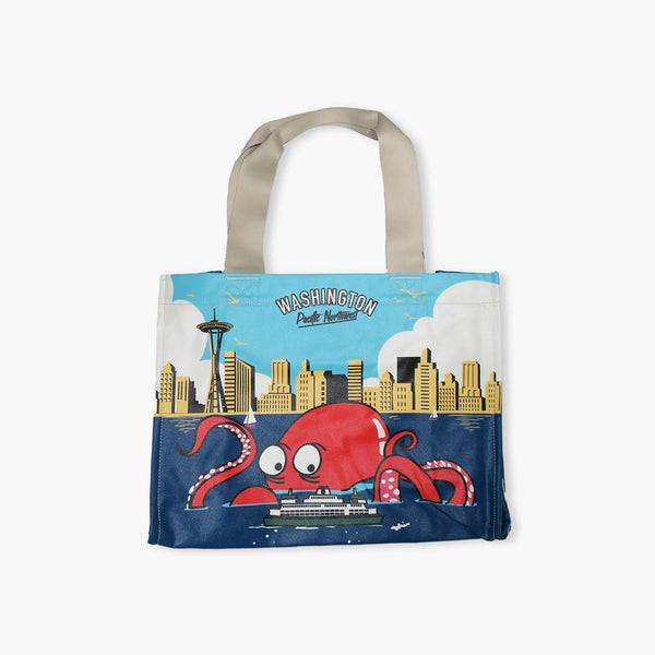 Chalo Seattle Octopus Skyline Tote Bag - 3519